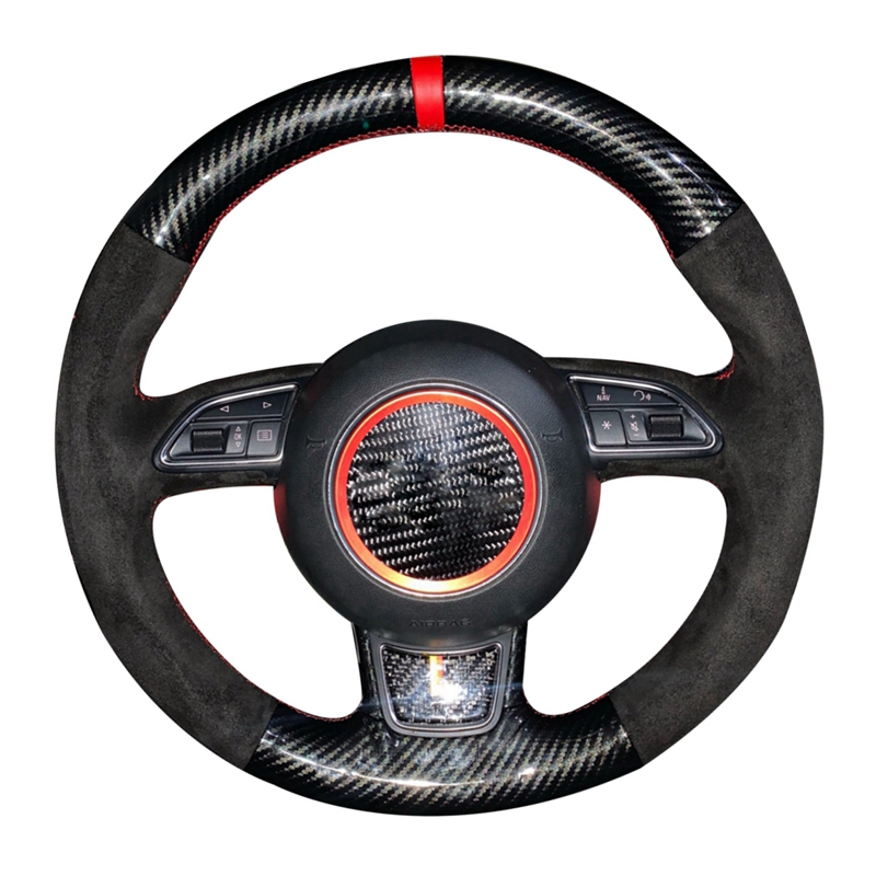 Car Steering Wheel Cover Anti Slip Breathable - Anti-kayma süet araba direksiyon örgü kapak