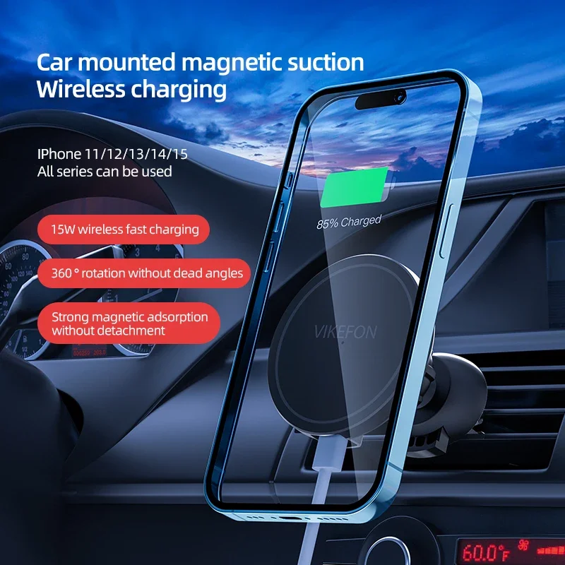 Araba Hava Çıkışı Kablosuz Şar - Magnetic Phone Holder For Car Vent incelemesi ve fiyatı